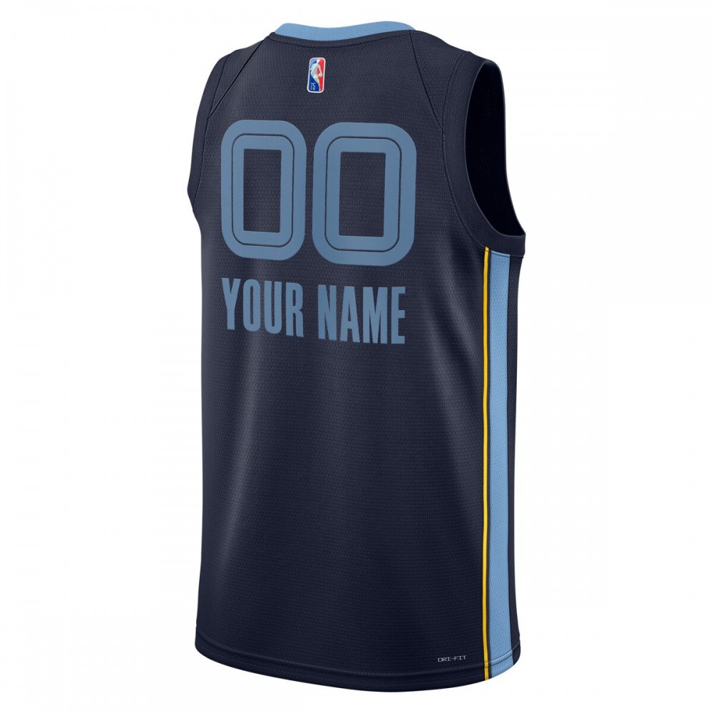 Memphis Grizzlies 2021/22 Diamond Swingman Custom Jersey - Icon Edition - Navy-Pro Kit Vault | Brand New 26/27 Sports Jerseys